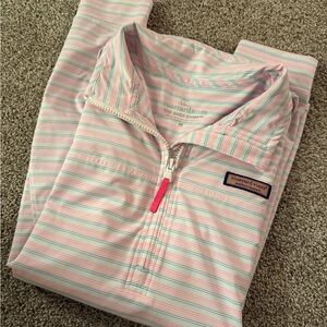 Vineyard Vines Pastel Striped Half-Zip